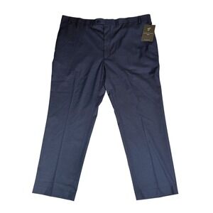 Shaquille O'Neal Mens Big & Tall Stretch Dress Pants Blue 46W x 30L